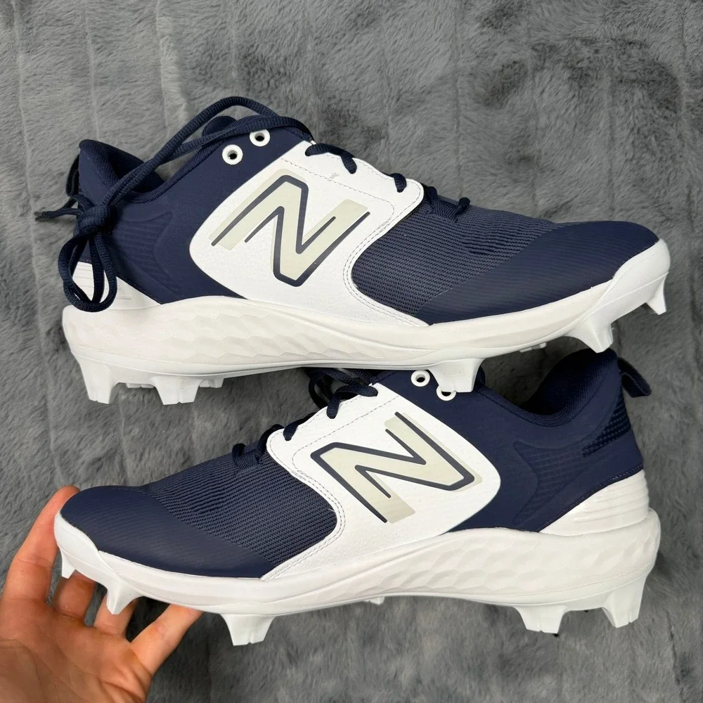 New Balance 3000v6 TPU Molded Baseball Cleats Navy White PL3000N6 Mens 14